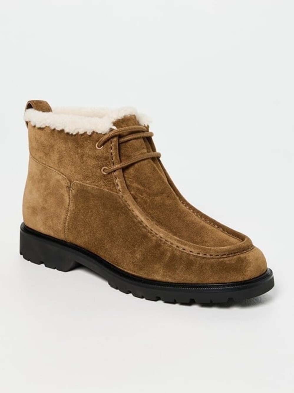 Vince Sierra Women's Lug-Sole Boot Elmwood Suede Size 7 (MSRP $475)